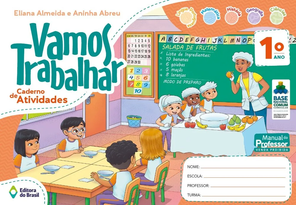 VAMOS TRABALHAR CADERNO DE ATIVIDADES – 1º ANO